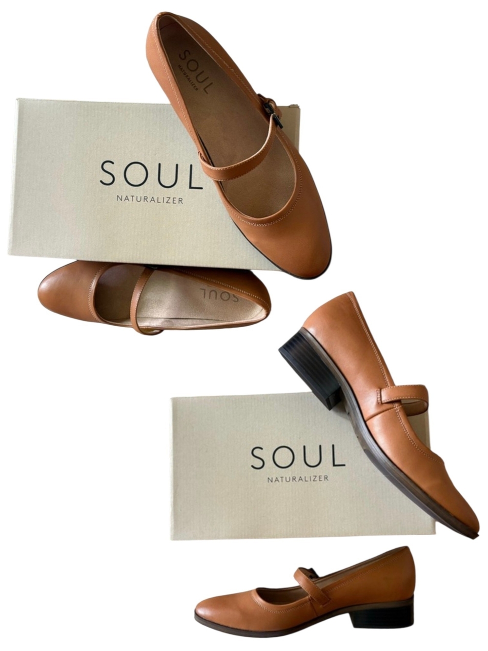 SOUL Naturalizer Ramona Mary Jane Tan Brown 12M Comfort Officecore Mod Preppy - Picture 3 of 5